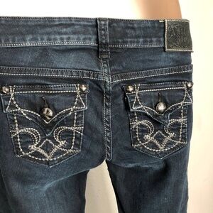 Antique Rivet Dark Denim Wash Jeans 24